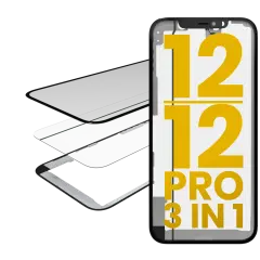 3 in 1 (Glass With OCA Pre-Installed + Frame) For iPhone 12 / 12 Pro (OCA Master)