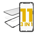 3 in 1 (Glass With OCA Pre-Installed + Frame) For iPhone 11 (OCA Master) (2 Pack)