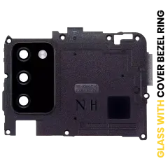 Back Camera Lens With Cover Bezel Ring For Samsung Galaxy A02S (A025 / 2020) (N Version) (Black)
