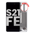 OLED Assembly With Frame For Samsung Galaxy S21 FE 5G (US & International) (Used OEM Pull: Grade B/C) (White)