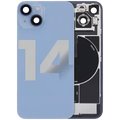 Back Glass w/ MagSafe Magnet & NFC & Flashlight Flex For iPhone 14 (Used OEM Pull: Grade B) (Blue)