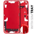 Mid-Frame Housing W/ Small Parts For iPhone 14 Plus (EU / Global Version) (Used OEM Pull: Grade A) (Red)