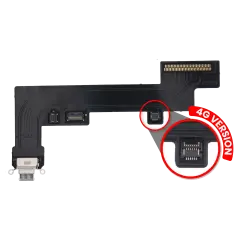 Charging Port Flex Cable For iPad Air 4 (Cellular) (Aftermarket Plus) (Sky Blue)