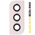 Back Camera Lens With Bezel Ring For Samsung Galaxy S22 / S22 Plus (Pink Gold)