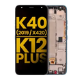 LCD Assembly With Frame For LG K40 (2019 / X420) / K12 Plus (Refurbished) (Blue)