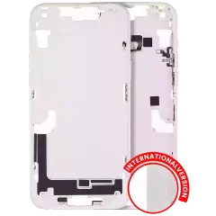Mid-Frame Housing W/ Small Parts For iPhone 14 Plus (EU / Global Version) (Used OEM Pull: Grade C) (Starlight)
