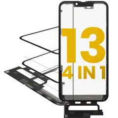 4 in 1 Short Flex (Digitizer Touch With Glass + OCA + Frame Pre-installed) For iPhone 13 (OCA Master)