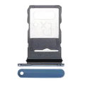 Single Sim Card Tray For Motorola Edge 20 Pro (XT2153-1 / 2021) (Blue Vegan Leather)