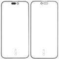 Frame Only For iPhone 15 Pro Max (5 Pack) (OCA Master)