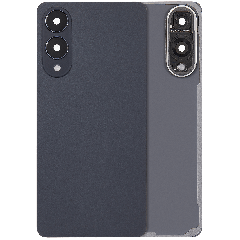 Back Cover Glass With Camera Lens For Samsung Galaxy S25 Edge (No Logo) (Aftermarket Plus) (Titanium Jetblack)
