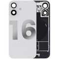 Back Glass w/ MagSafe Magnet & NFC & Flashlight Flex For iPhone 16 (Used OEM Pull: Grade A) (White)