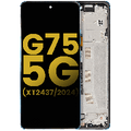 LCD Assembly With Frame For Motorola Moto G75 5G (XT2437 / 2024) (Refurbished) (Aqua Blue)