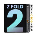 Inner OLED Assembly With Frame For Samsung Galaxy Z Fold 2 5G (US & International) (Service Pack) (Mystic Black With Gold Hinge)