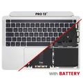 Top Case with Battery and Keyboard (ANSI US) For MacBook Pro 13" A2338 (2020) (M1) (Silver)