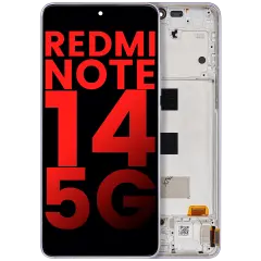 OLED Assembly With Frame For Xiaomi Redmi Note 14 5G (Aftermarket Plus) (Lavender Purple)