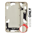 Mid-Frame Housing W/ Small Parts For iPhone 15 (US Version) (Used OEM Pull: Grade A) (Yellow)