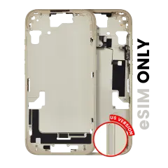 Mid-Frame Housing W/ Small Parts For iPhone 15 (US Version) (Used OEM Pull: Grade A) (Yellow)