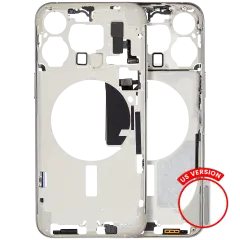 Mid-Frame Housing W/ Small Parts For iPhone 15 Pro Max (US Version) (Aftermarket Plus) (White Titanium)