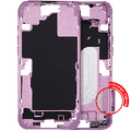Mid-Frame Housing With Power And Volume Button For iPhone 16 Plus (EU / Global Version) (Aftermarket Plus) (Pink)