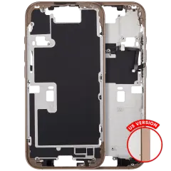 Mid-Frame Housing With Power And Volume Button For iPhone 16 Pro (US Version) (Aftermarket Plus) (Desert Titanium)