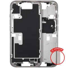 Mid-Frame Housing With Power And Volume Button For iPhone 16 Pro (US Version) (Aftermarket Plus) (Natural Titanium)