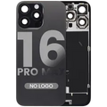 Back Glass w/ MagSafe Magnet & NFC & Flashlight Flex For iPhone 16 Pro Max (No Logo) (Aftermarket) (Black Titanium)
