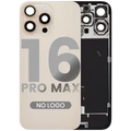 Back Glass w/ MagSafe Magnet & NFC & Flashlight Flex For iPhone 16 Pro Max (No Logo) (Aftermarket) (Desert Titanium)