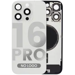 Back Glass w/ MagSafe Magnet For iPhone 16 Pro (No Logo) (Aftermarket) (White Titanium)