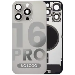 Back Glass w/ MagSafe Magnet For iPhone 16 Pro (No Logo) (Aftermarket) (Natural Titanium)