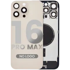 Back Glass w/ MagSafe Magnet For iPhone 16 Pro Max (No Logo) (Aftermarket) (Desert Titanium)