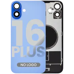 Back Glass w/ MagSafe Magnet For iPhone 16 Plus (No Logo) (Aftermarket) (Ultramarine)