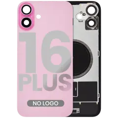 Back Glass w/ MagSafe Magnet For iPhone 16 Plus (No Logo) (Aftermarket) (Pink)