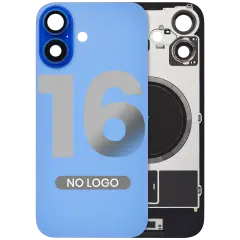 Back Glass w/ MagSafe Magnet For iPhone 16 (No Logo) (Aftermarket) (Ultramarine)