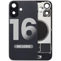 Back Glass w/ MagSafe Magnet For iPhone 16 (No Logo) (Aftermarket) (Black)
