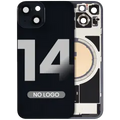 Back Glass w/ MagSafe Magnet For iPhone 14 (Aftermarket) (Midnight) (No Logo)