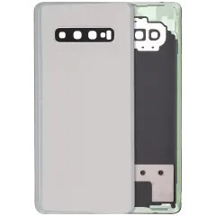 Back Cover Glass With Camera Lens For Samsung Galaxy S10 Plus (Service Pack) (Prism Silver)