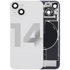 Back Glass w/ MagSafe Magnet & NFC & Flashlight Flex For iPhone 14 (Used OEM Pull: Grade C) (Starlight)