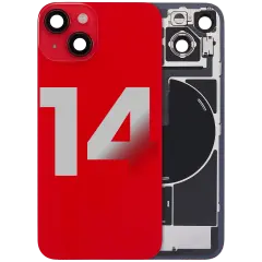 Back Glass w/ MagSafe Magnet & NFC & Flashlight Flex For iPhone 14 (Used OEM Pull: Grade C) (Red)