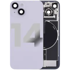 Back Glass w/ MagSafe Magnet & NFC & Flashlight Flex For iPhone 14 (Used OEM Pull: Grade C) (Purple)