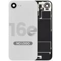 Back Glass w/ Wireless NFC Charging Flex & Flashlight Flex For iPhone 16e (Aftermarket) (White)