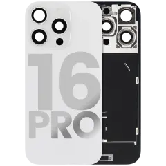 Back Glass w/ MagSafe Magnet & NFC & Flashlight Flex For iPhone 16 Pro (Used OEM Pull: Grade C) (White Titanium)