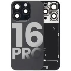 Back Glass w/ MagSafe Magnet & NFC & Flashlight Flex For iPhone 16 Pro (Used OEM Pull: Grade C) (Black Titanium)