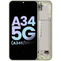 OLED Assembly With Frame Compatible For Samsung Galaxy A34 5G (A346 / 2023) (Service Pack) (Lime)