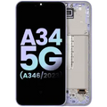 OLED Assembly With Frame Compatible For Samsung Galaxy A34 5G (A346 / 2023) (Service Pack) (Violet)