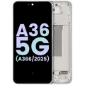 OLED Assembly With Frame For Samsung Galaxy A36 5G (A366 / 2025) (Service Pack) (White)