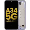 OLED Assembly With Frame For Samsung Galaxy A34 5G (A346 / 2023) (Refurbished) (Violet)