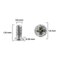 Internal Screw Set (M0.8×1.15×1.6D×0.35T) For iPhone 12 Pro (Service Pack) (30 Pack)