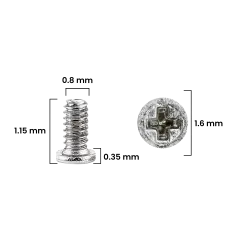 Internal Screw Set (M0.8×1.15×1.6D×0.35T) For iPhone 12 Pro (Service Pack) (30 Pack)