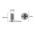Screw Set (M1.0 x 1.45 x 2.0D x 0.15T) for iPhone 12 Pro / 12 Pro Max (Service Pack) (30 Pack)