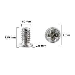Screw Set (M1.0 x 1.45 x 2.0D x 0.15T) for iPhone 12 Pro / 12 Pro Max (Service Pack) (30 Pack)